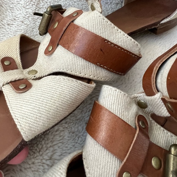 Ash Miami Canvas and Leather Gladiator Cargo Sandals - Picture 10 of 11